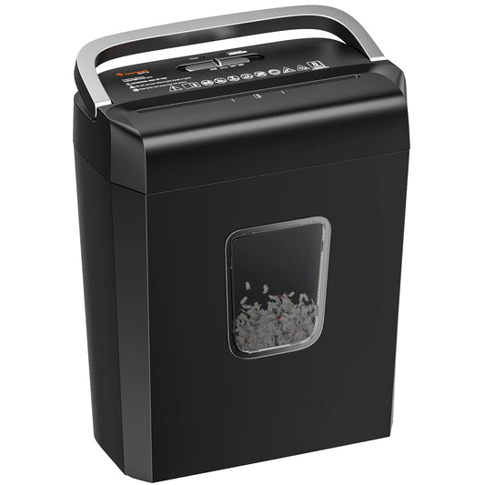 Bonsaii 8-Sheet Cross Cut Paper Shredder with 3.4 Gallons Wastebasket for Home Use