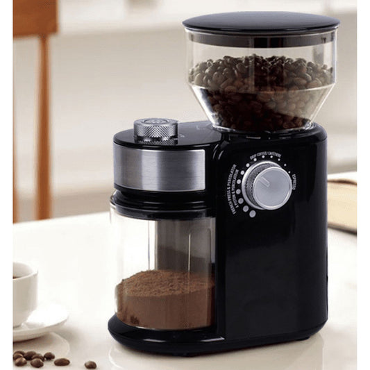 VAVSEA Electric Coffee Grinder, Automatic Flat Burr Coffee, for French Press, Drip Coffee and Espresso, Adjustable Burr Grinder, 16 Settings, Stainless Steel