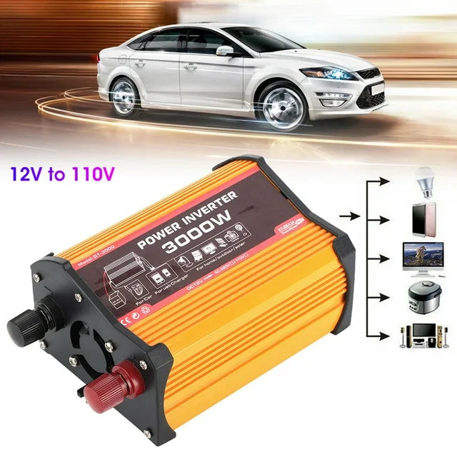 OTVIAP 300 Watts Power Inverter, DC 12v to AC 110V Car Inverter Dual with 4.1A 2 USB Ports