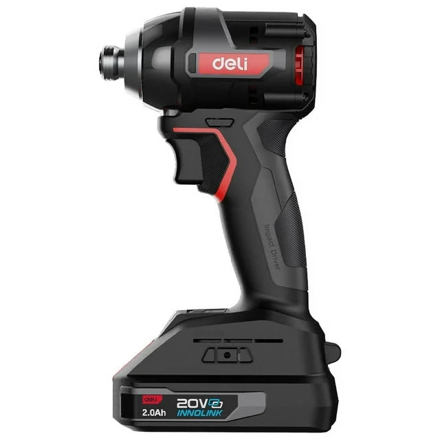 Deli 20-Volt Cordless Impact Driver Kit, 2Ah Lithium-Ion Battery,