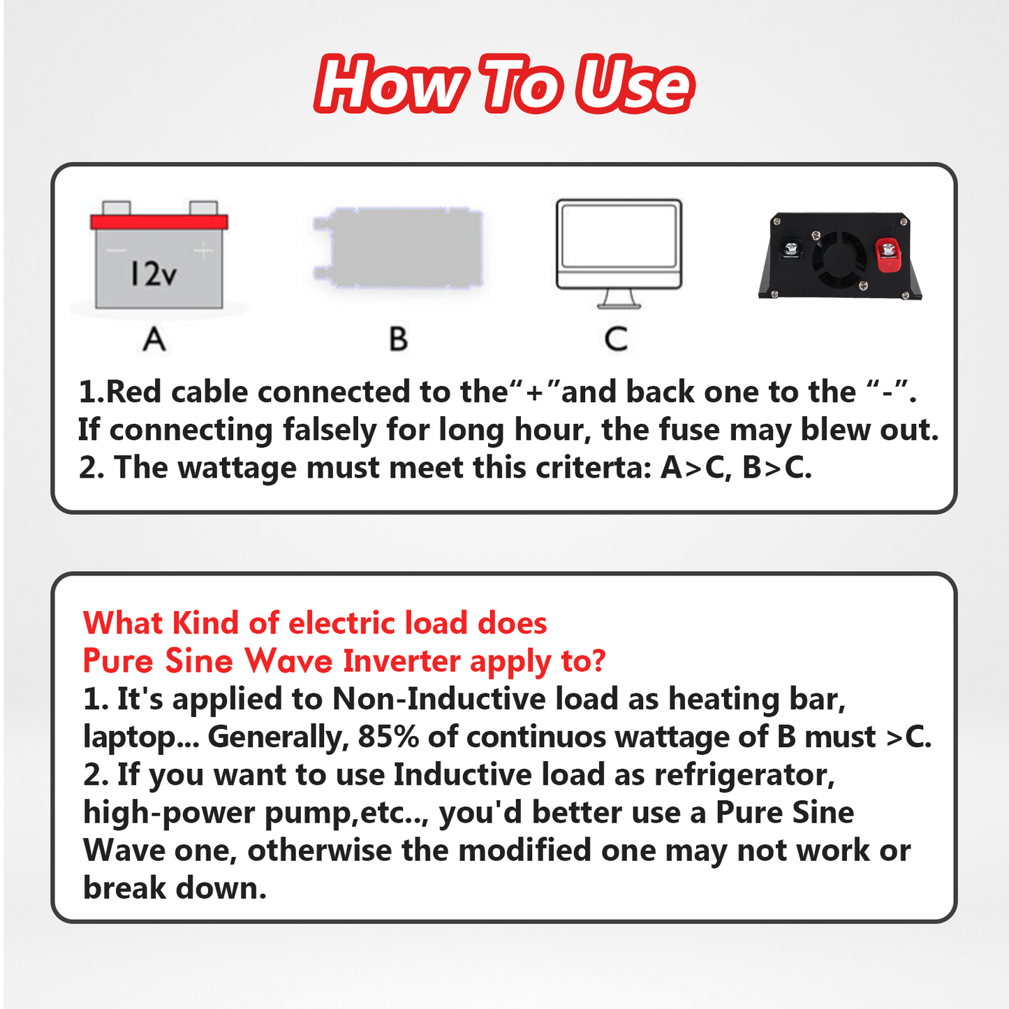 3000W Power Inverter, Car Power Inverter 12v DC to 110v AC Converter,12 Volt Invertor Car Cigarette Lighter Adapter Battery Inverter for Vehicles,Power Inverter 3000W